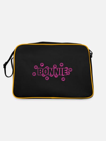 Gift for Bonnie - Retro Bag - black/gold - Back