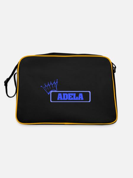 Adela als Schwester - Retro Tasche - Schwarz/Gold - Hinten
