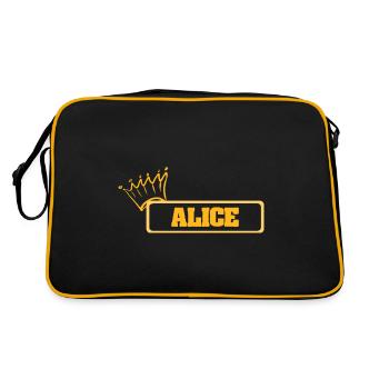 Nom : Alice - Sac Retro - noir/or - Dos