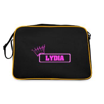 Lydia as a crown - Retro Bag - black/gold - Back