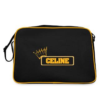 Nom : Céline - Sac Retro - noir/or - Dos