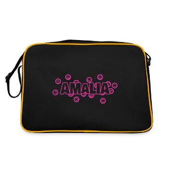 Gift for Amalia - Retro Bag - black/gold - Back