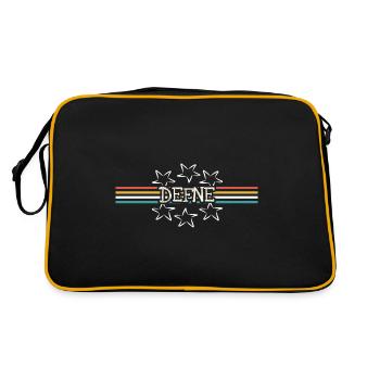 Nom de la femme Defne - Sac Retro - noir/or - Dos