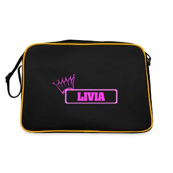 Cadeau pour Livia - Sac Retro - noir/or - Dos