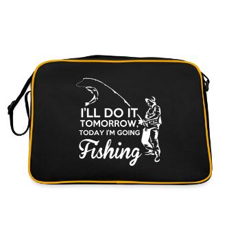 Fishing fishing fish fishing gift - Retro Bag - black/gold - Back