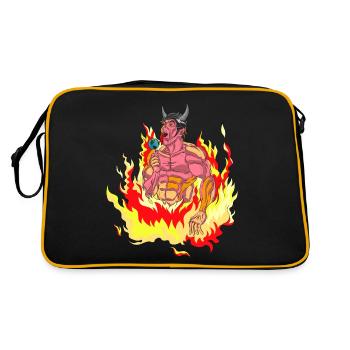 DEVIL'S CANDY HELL - SWEET TO SET THE WORLD ON FIRE - Retro Bag - black/gold - Back