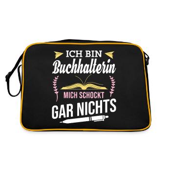 Je suis comptable, rien ne me choque - Sac Retro - noir/or - Dos