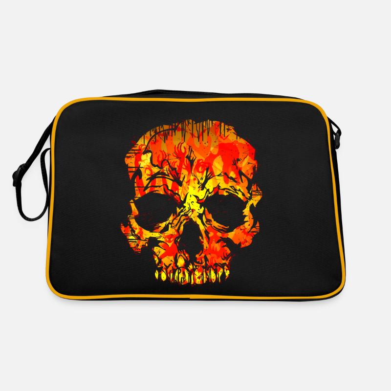 Schädel (Hölle) Retro Tasche