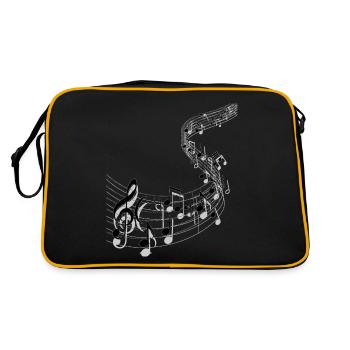 Music notes musician NEW DESIGN 2020 - Retro Bag - black/gold - Back