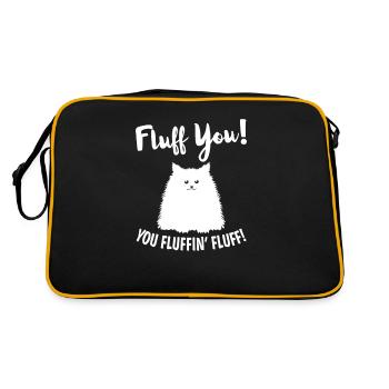 Fluff You You Fluffin' Fluff Hilarious Christmas C - Retro Bag - black/gold - Back