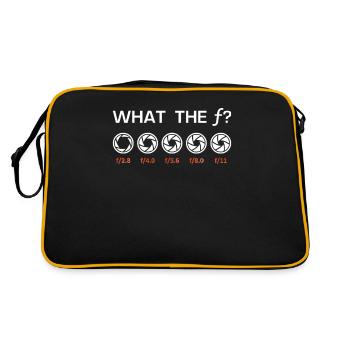 Lustige Fotografie Blende F-Stopps Lustige Kamera Ph - Retro Tasche - Schwarz/Gold - Hinten