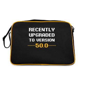 Lustige 50 Jahre alte Computer Geek Apparel Nerd Geschenke - Retro Tasche - Schwarz/Gold - Hinten