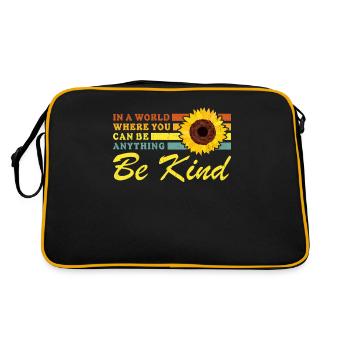 Choose Kindness Be Kind In A World Where You Can B - Retro Bag - black/gold - Back