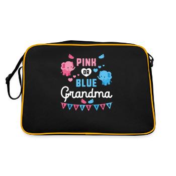 Rose ou bleu grand-mère vous aime drôle sexe bébé R - Sac Retro - noir/or - Dos