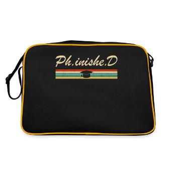 PhD Student Phinished Funny PhD Graduation Gift Di - Retro Bag - black/gold - Back