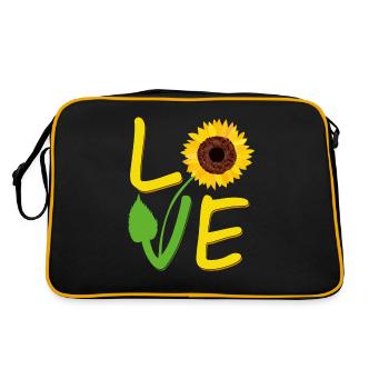 Tournesol cadeau pour les femmes aiment tournesols mignon Wome - Sac Retro - noir/or - Dos