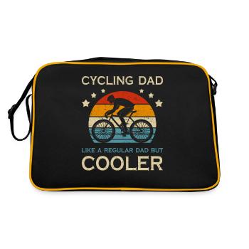 Cycling Dad Bike Rider & Cyclist Father's Day Chri - Retro Bag - black/gold - Back