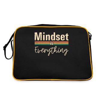 Mindset is Everything Inspirational Empowerment - Retro Bag - black/gold - Back