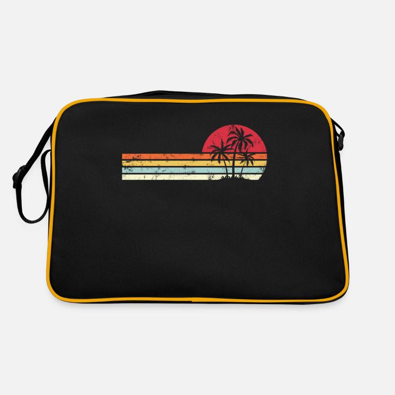 Palmier Style rétro Plage tropicale Océan Pacifique Sac Retro