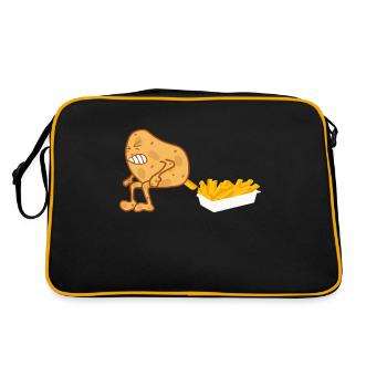 Frites Frises Pommes de terre - Sac Retro - noir/or - Dos