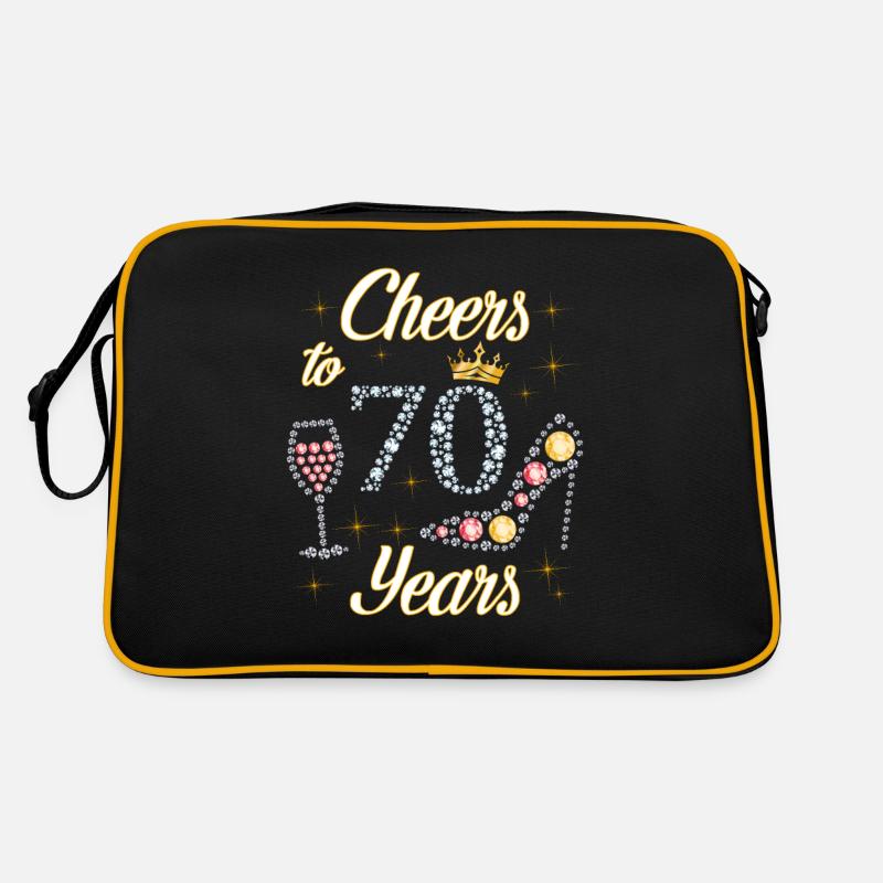 Bravo à 70 ans 1950 70e anniversaire diamants et Sac Retro