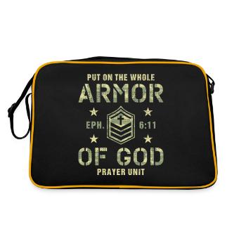 Armure de Dieu cadeau pour les chrétiens Camouflé religieux - Sac Retro - noir/or - Dos