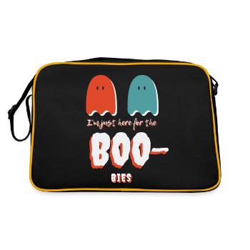 Je suis juste ici pour les fous! Halloween fantôme - Sac Retro - noir/or - Dos