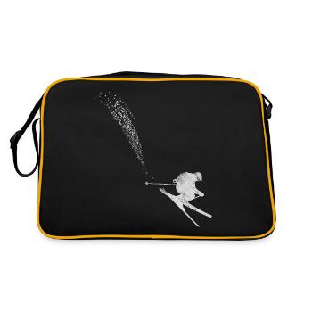 Ski slogans in freeski and Austria on holiday - Retro Bag - black/gold - Back