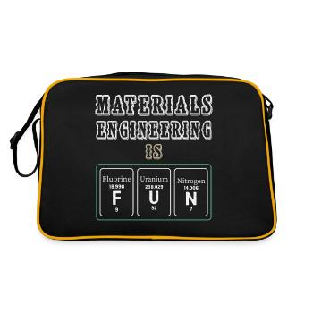 Materials Engineering Is Fun - Retro Bag - black/gold - Back