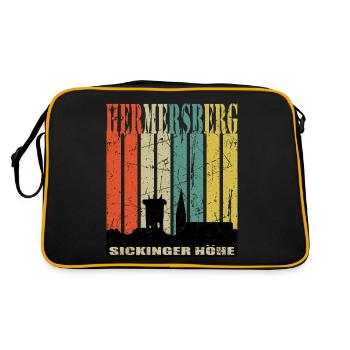 Hermersberg Sickinger Höhe - Retro Tasche - Schwarz/Gold - Hinten