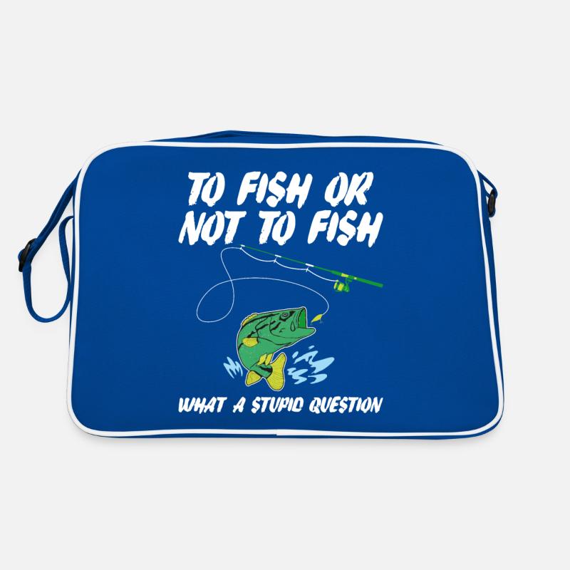 Drôle de pêche dire de pêcher ou de ne pas pêcher Humour Sac Retro