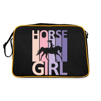Horse Girl Country Woman Girl HorseBack Rider - Sac Retro - noir/or - Dos