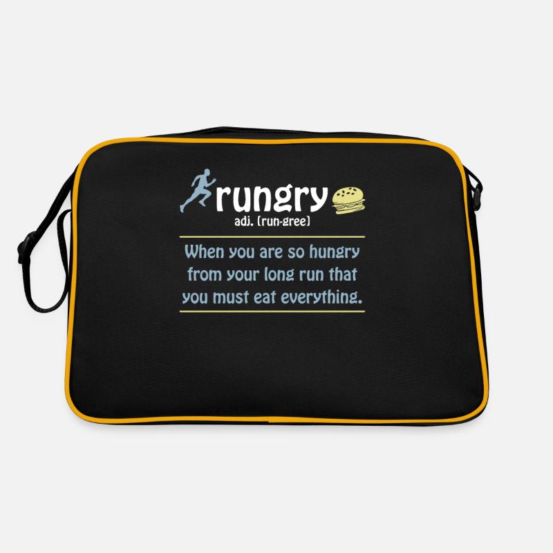 Rungry Definition Funny Runner Marathon Quote Retro Bag