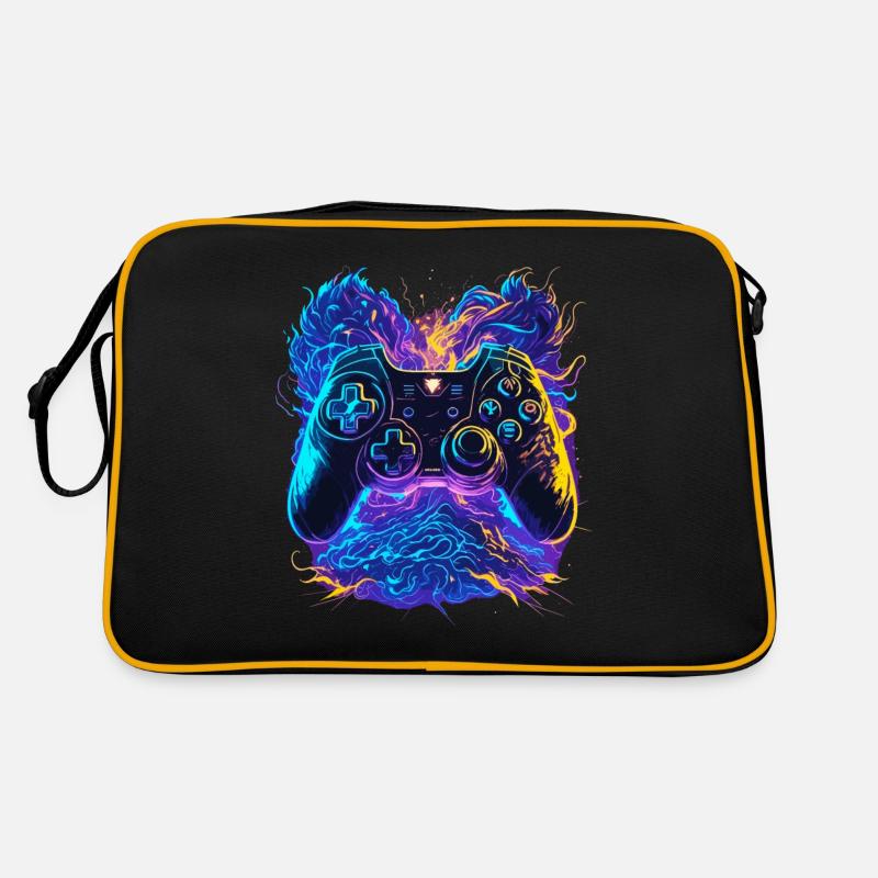 Neon Colors Graffiti Gaming Controller Retro Bag