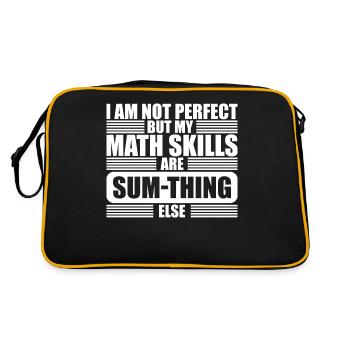 Math Teacher Sum-thing Funny Equation - Retro Bag - black/gold - Back