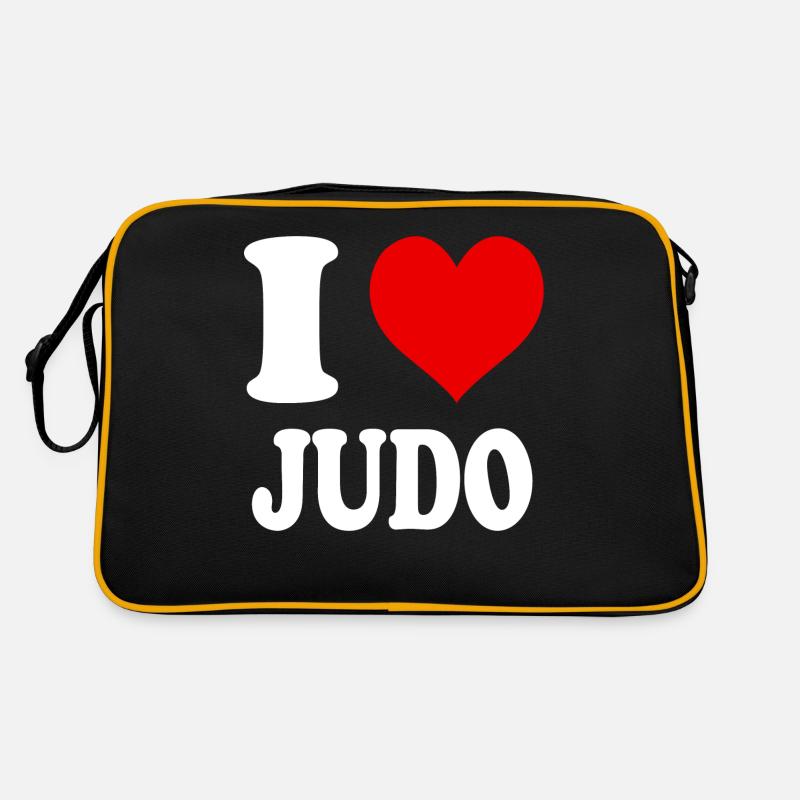 J’aime le judo coeur drôle plein d’ Sac Retro