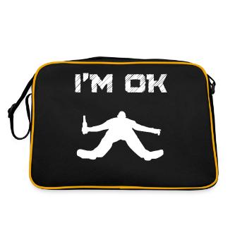 I'm OK Drunken Man Passed Out Blackout Coma White - Retro Bag - black/gold - Back