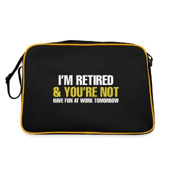 Drôle de retraités blagues gag senior vieux Humo - Sac Retro - noir/or - Dos