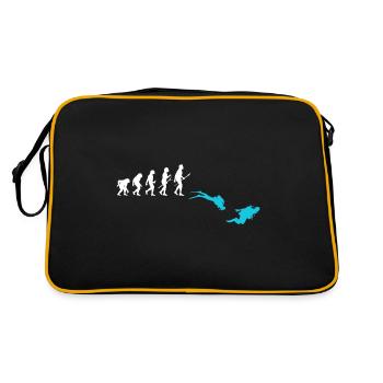 Tauchen Evolution Taucher - Retro Tasche - Schwarz/Gold - Hinten