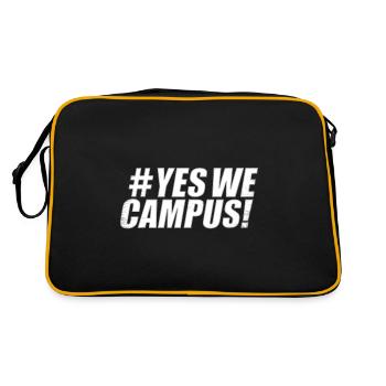 #yes we campus | Uni College Student - Retro Bag - black/gold - Back