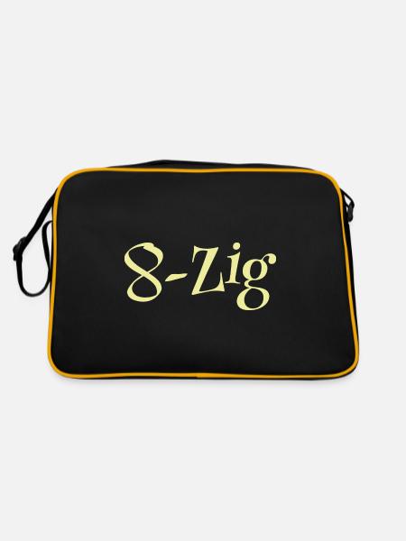 Runder Geburtstag 80 80 Geburtstag - Retro Tasche - Schwarz/Gold - Hinten