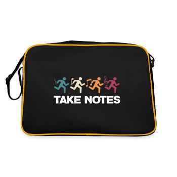 Chœur Choriste Chantant Partitions Treble Clef - Sac Retro - noir/or - Dos