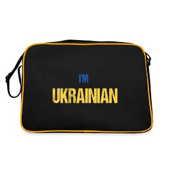 Je suis ukrainien - en couleur de drapeau - Sac Retro - noir/or - Dos