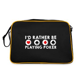 I'd Rather Be Playing Poker - Retro Bag - black/gold - Back