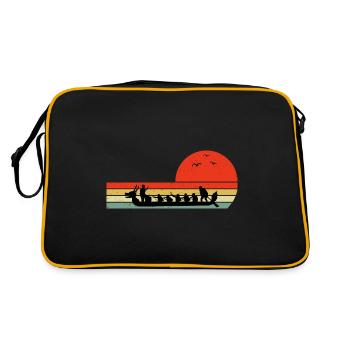 Dragon Boat Racing Crew Paddlers Vintage Retro - Retro Bag - black/gold - Back