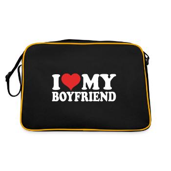 J’aime mon petit ami - Sac Retro - noir/or - Dos