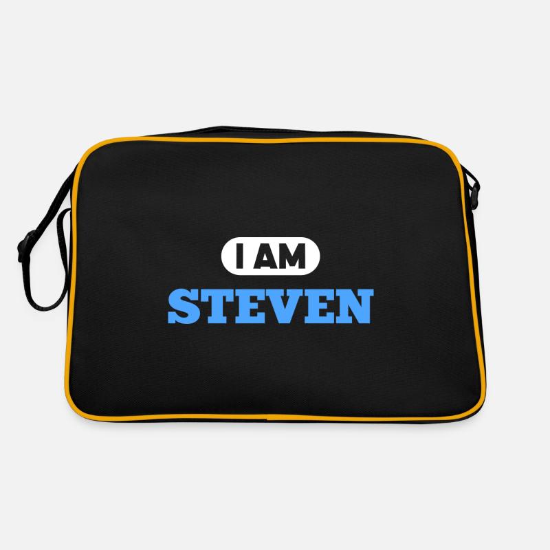 Steven Name Spruch für stolze Stevens Retro Tasche