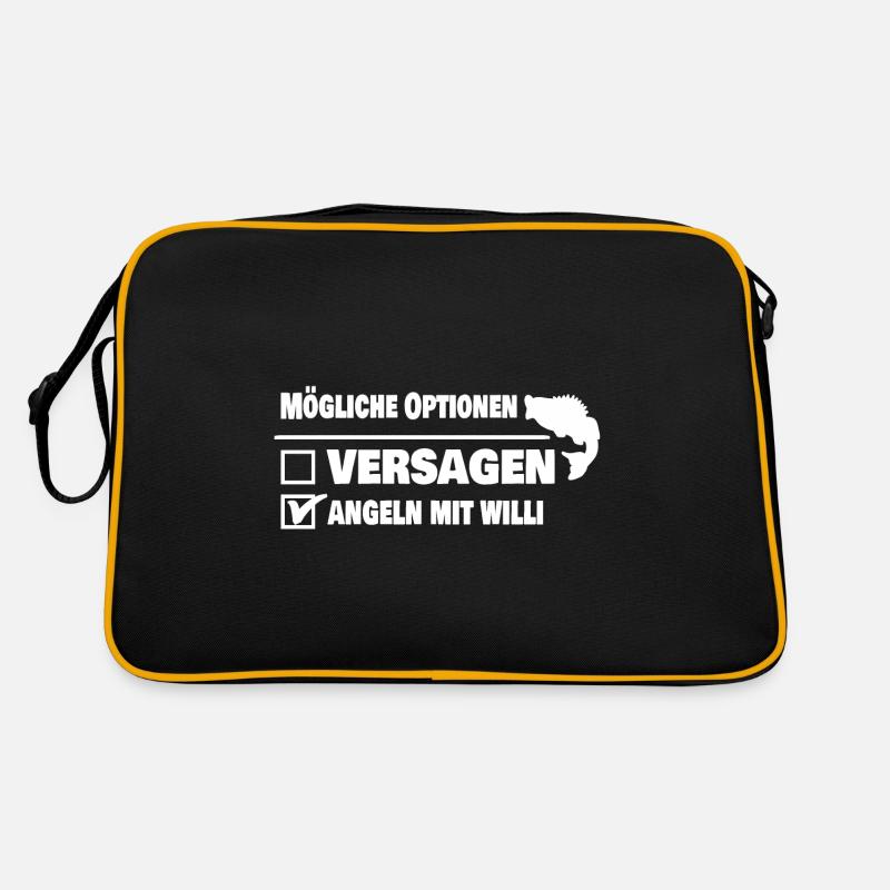 Angeln mit willi oder versagen Retro Tasche