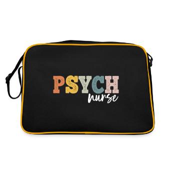 Psych Nurse Dialysis Nursing RN - Retro Bag - black/gold - Back