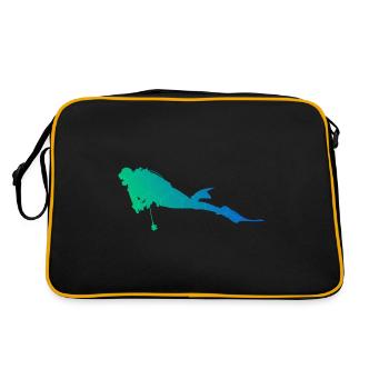 Women Diver Scuba Diver Diver Diver Free Dive - Retro Bag - black/gold - Back